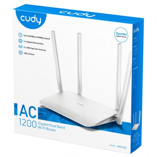 CREATOR: gd-jpeg v1.0 (using IJG JPEG v80), quality = 90 Cudy WR1300 AC1200 Gigabit Dual Band Wi-Fi Router price in comilla | Gigabit Router| - Image 1